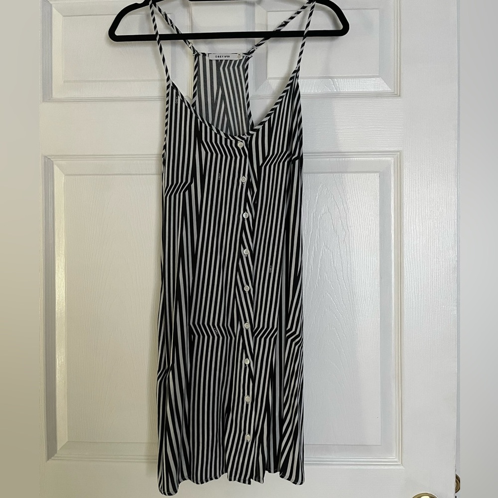 Stripped Button Down Dress